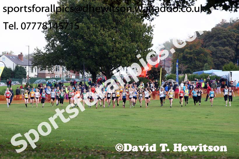 Senior womens Northern Cross Country Relays, Graves Park, Sheffield. Photo: David T. Hewitson/Sports for All Pics